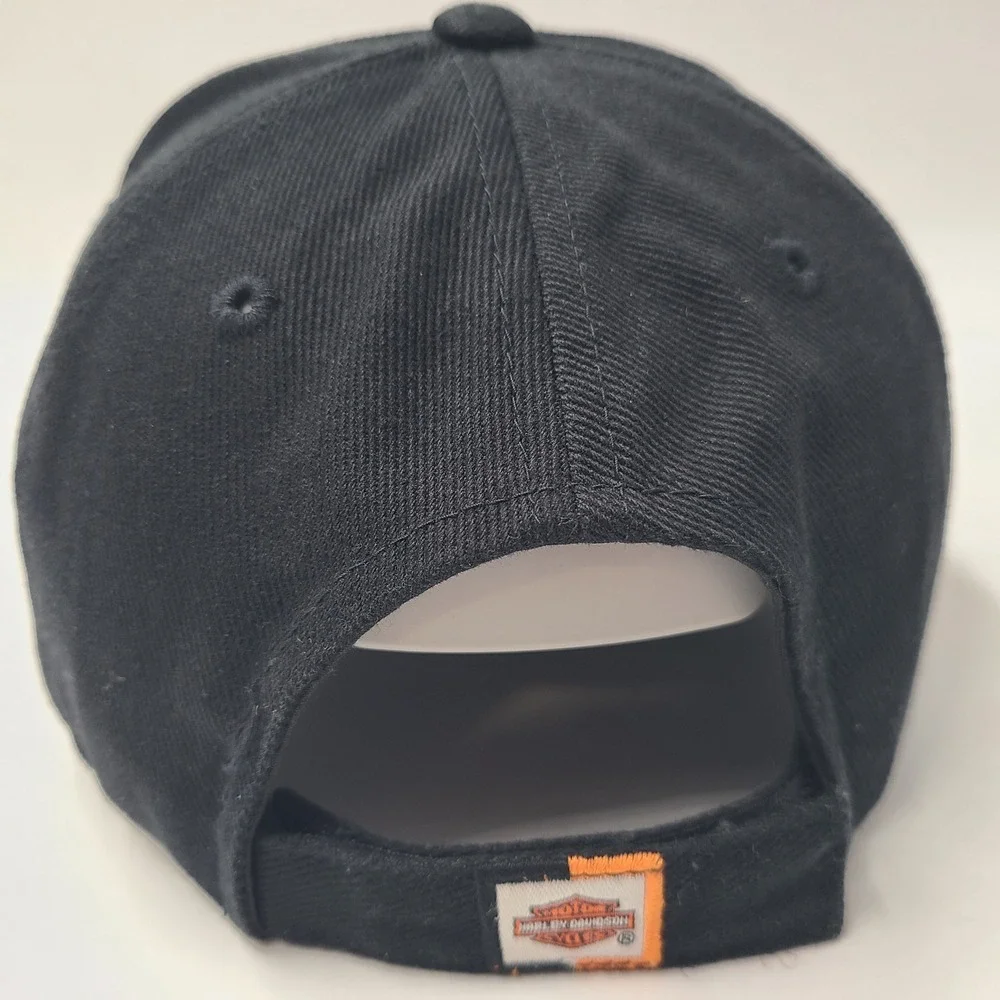 Harley-Davidson Hat Adjustable (Fits Small) Black Orange Motorcycles‎ Biker Men